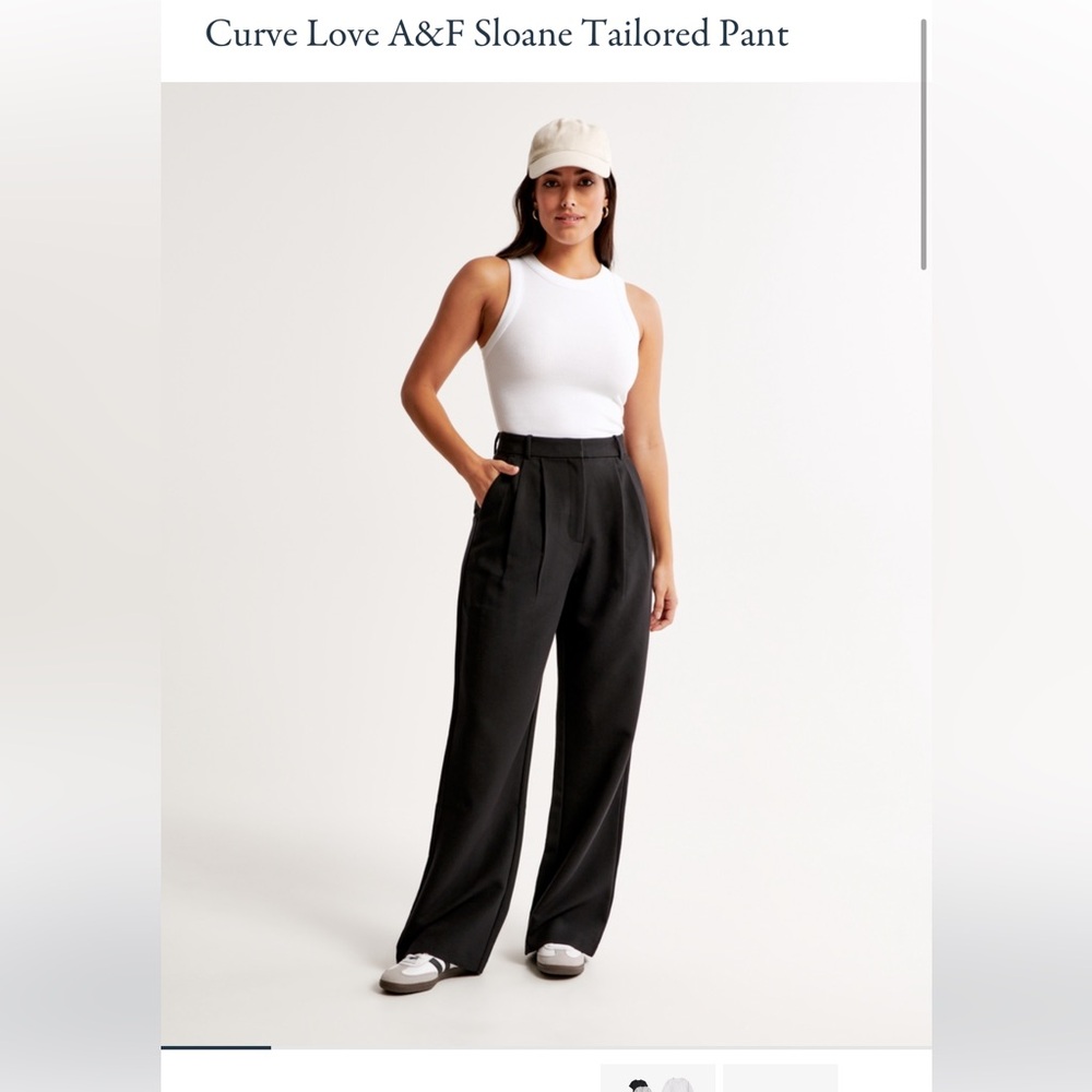 Abercrombie Curve Love Sloane Tailored Wide Leg Pants Size 29 Short